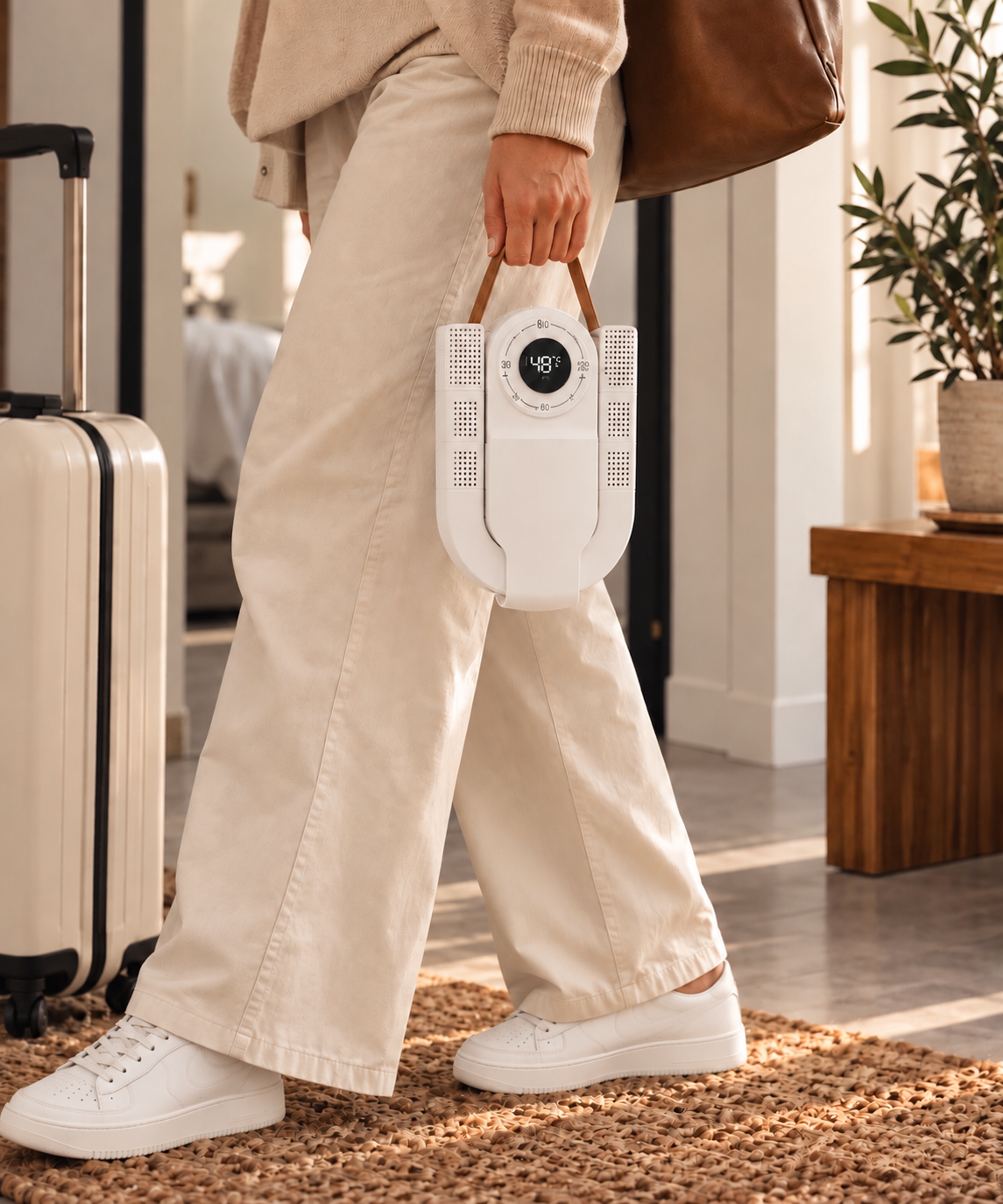 Secador de zapatos plegable con temporizador