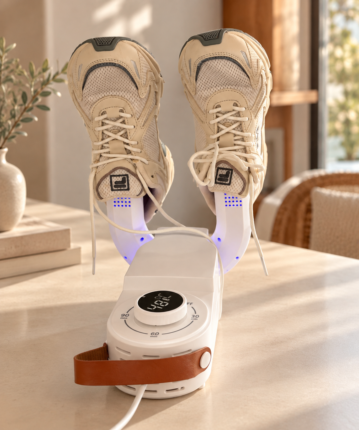 Secador de zapatos plegable con temporizador