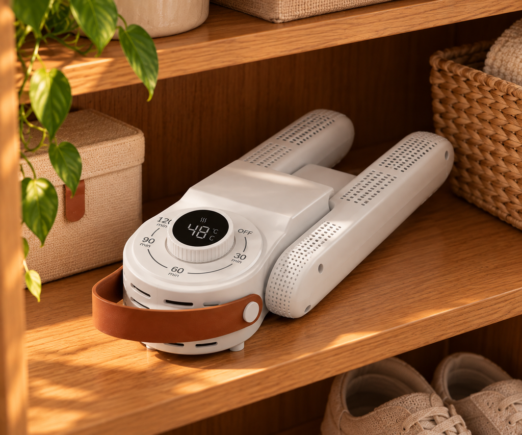 Secador de zapatos plegable con temporizador