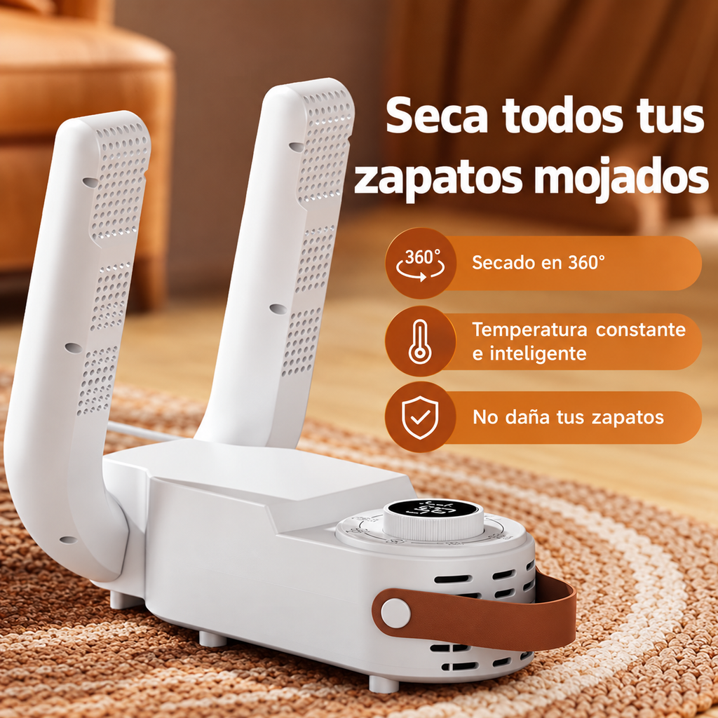 Secador de zapatos plegable con temporizador