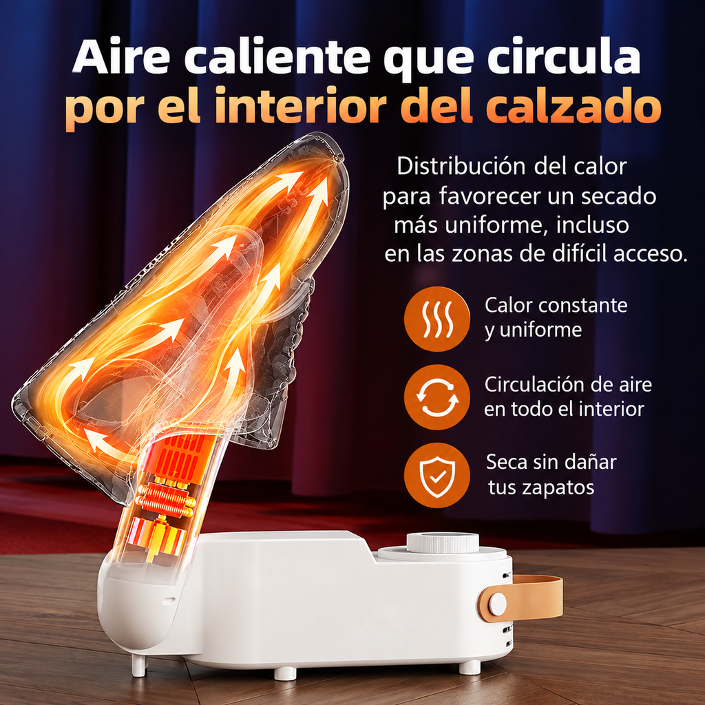 Secador de zapatos plegable con temporizador