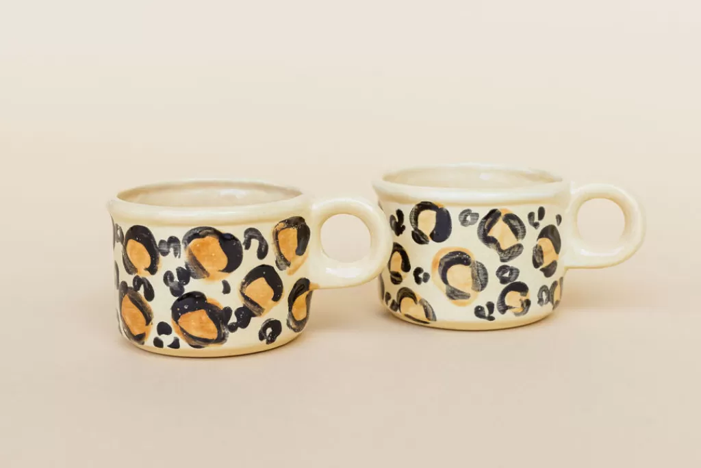 Cheap Casa Clara Espresso Mug Set Cheetah